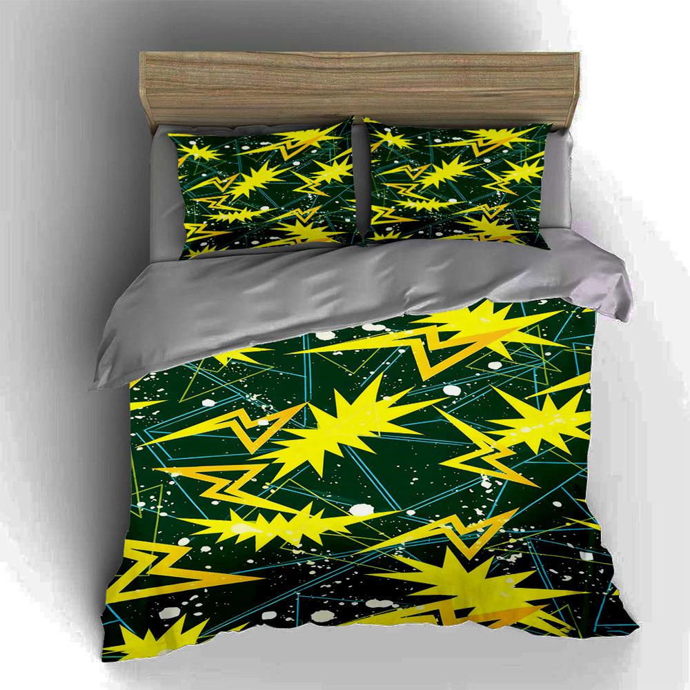 Bright, starburst, geometric Bedding Duvet cover sets Duvet covers Pillowcases gifts (1 * Duvet Cover 2 * Pillowcases, without duvet insert)