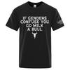 2025 Sommer Unisex Wenn Geschlechter Sie Verwirren Gehen Sie Melken Sie Einen Stier Logo Aufdruck Eis Seide Erfrischend Und Nichtklebend Kurzarm T-Shirt