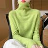 Women's Pure Wool Rhinestone Embellished Knit Top, Stacked Collar, Long Sleeve, Hollow Design for Autumn/Winter