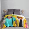Danny Go Cartoon Music Education Coral Fleece Plush Throw Blankets Guitar Blanket Lightweight Thin Bed Plush Quilt Breathable