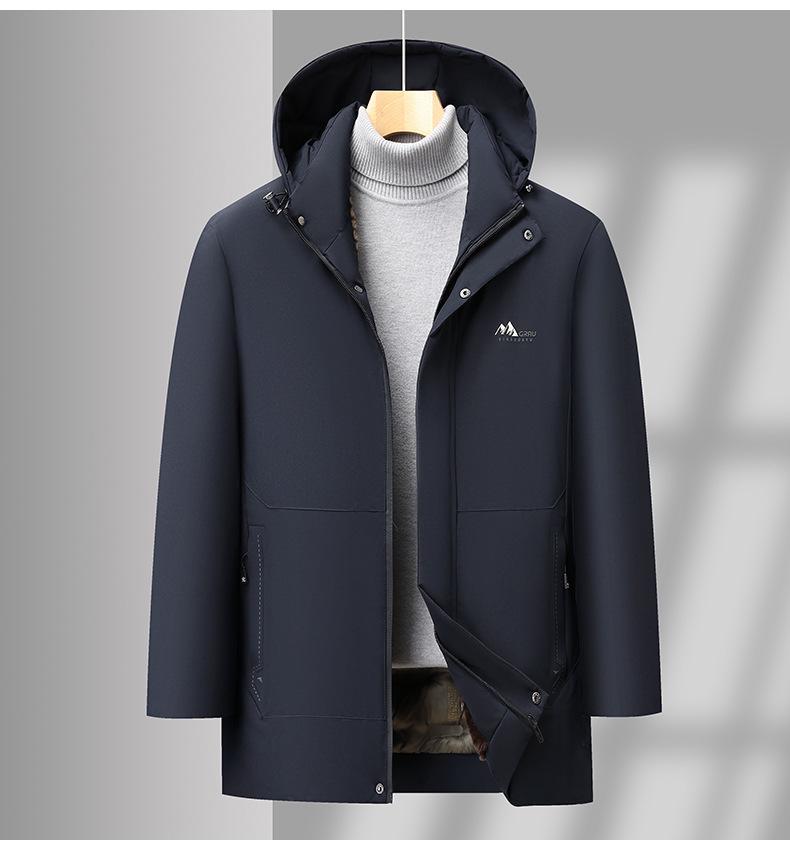 Herren Winter Samtmütze Baumwollmantel: Warm, Locker, Dick, Freizeitkleidung für mittlere und ältere Menschen