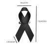 Friendly Ribbon Pin Accessory in Classical Black Symbolizing Care Ribbon Pin Suitable for Business and Casual Occasions