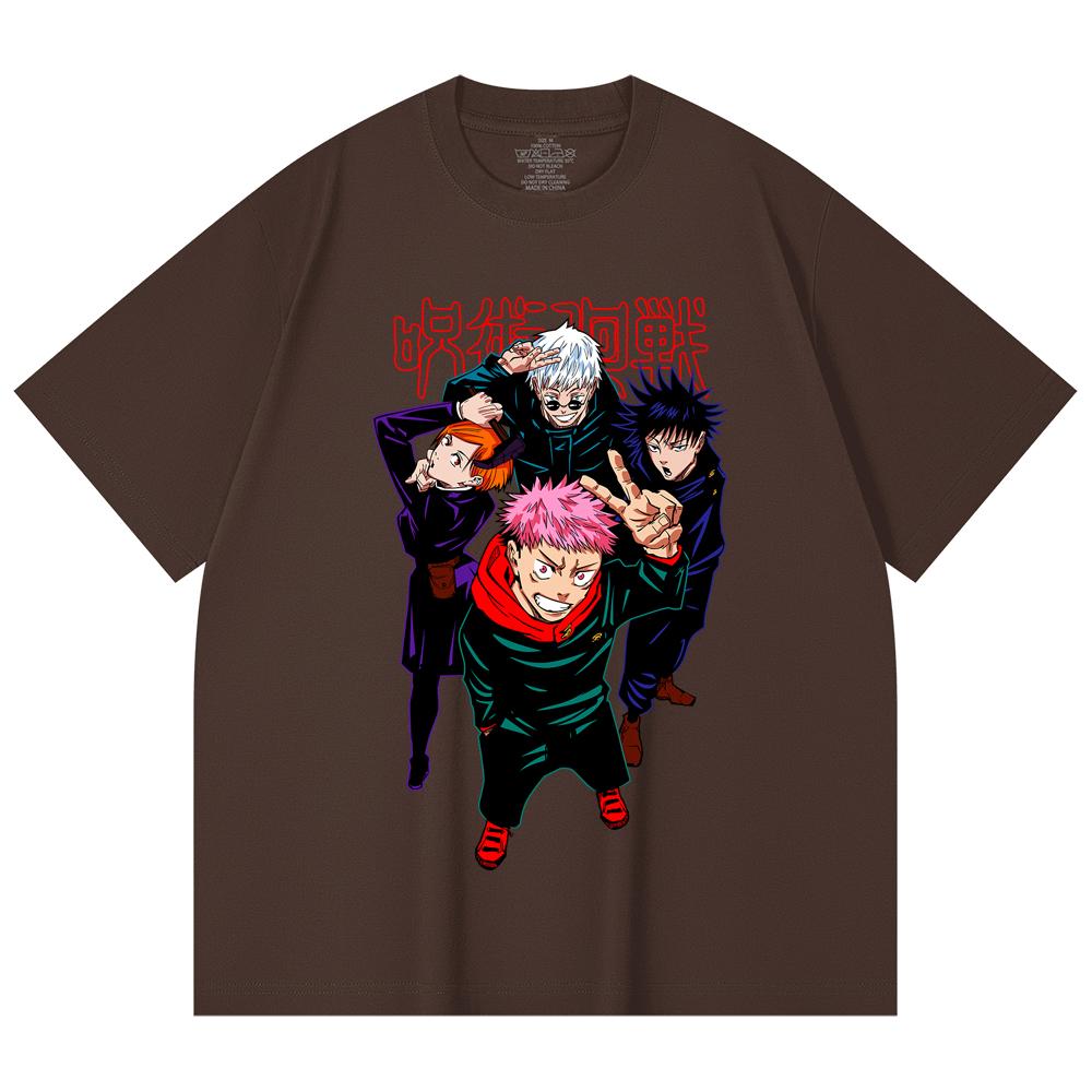230 Gsm 100% Cotton Jujutsu Kaisen V12 Jujutsu High Print Unisex Heavy Cotton T Shirt