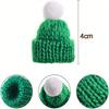 20pcs Mini Knitting Hats Christmas Mini Knitting Doll Hats Mini Wool Hat for Christmas Ornaments DIY Sewing Crafts Materials