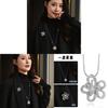 Flower Jewelry Necklace With Goldplated Pendant For Women Winter Fashion Accessories