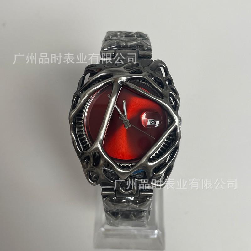 Y2K Alien Web Alabaster Style Unisex Hip Hop Watch 48mm Mineral Glass 30M Waterproof Quartz Chronograph