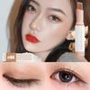 Double Color Glitter Eye Shadow Stick Pencil Eyeshadow Makeup Waterproof Bicolor Shimmer Cosmetics Beauty Makeup Tool