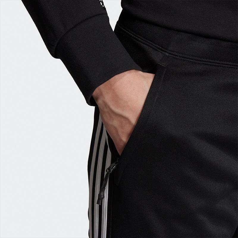 Adidas Classic Striped Casual Sports Pants Women Bottoms Black EI6182