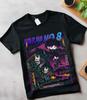 T-shirt Anime Kaiju no 8 Mina Shiro Cadeau Manga Anime T-shirt Graphique Chemise Noire