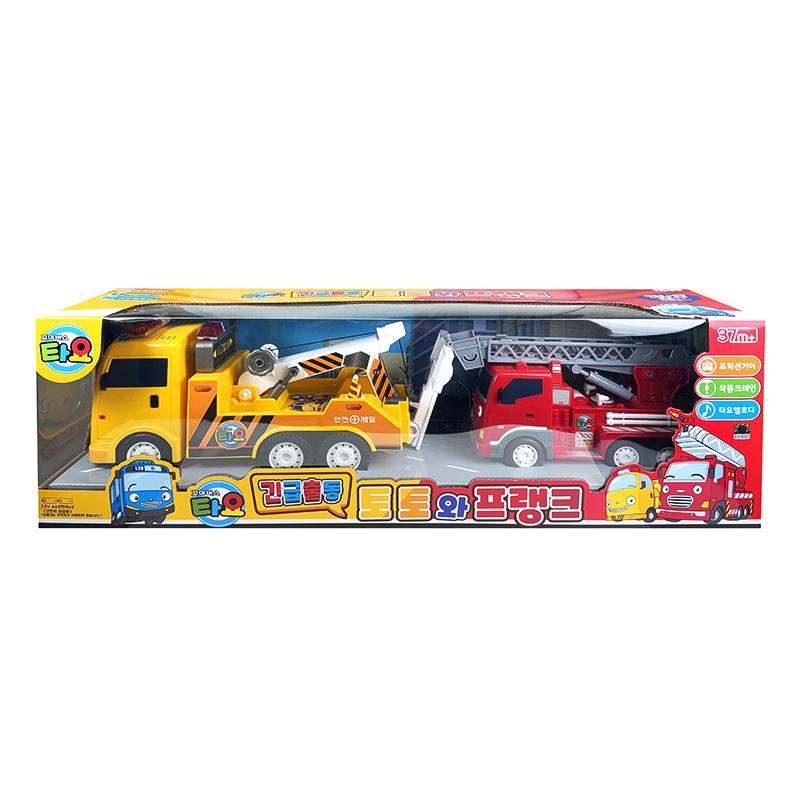 [pororomall] Tayo the Little Bus Toto & Frank Action Toy Set