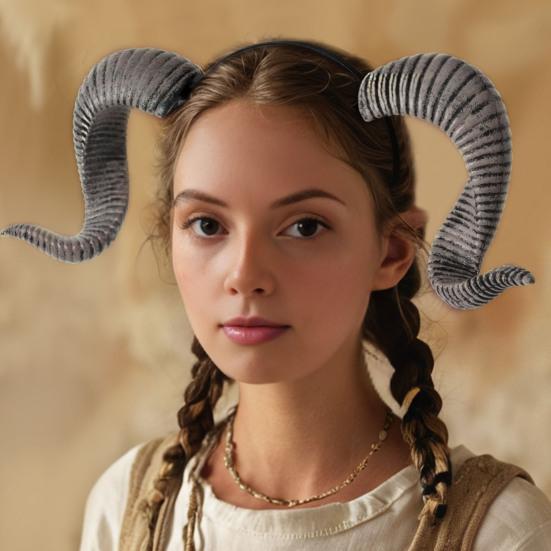 Geitehorn Hodebånd Gotiske Djevelhorn Hårbøyle Halloween Utkledning Hårtilbehør for Halloweenfest Cosplay-arrangementer