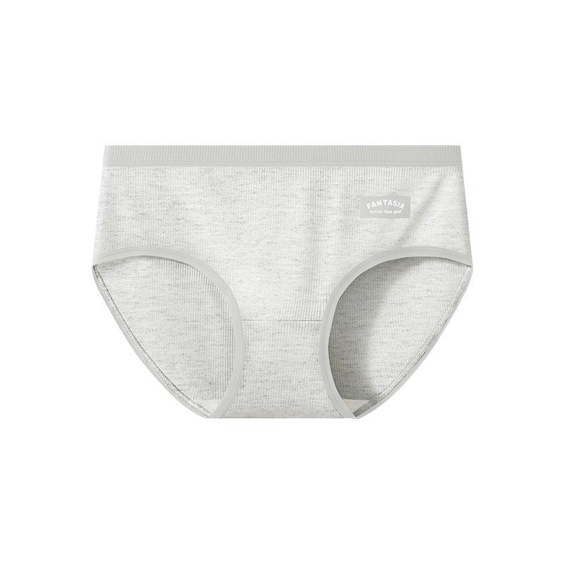 Women s Summer Thread Cotton 7A Antibacterial Cotton Bottom Crotch Skin Friendly Anti Tarnishing Briefs M серый