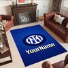 Inter Milan Personalized Text Area Rug Suitable for Playrooms Kitchen Balcony Foyer Antislip Carpet Decorate Offices Best for Christmas