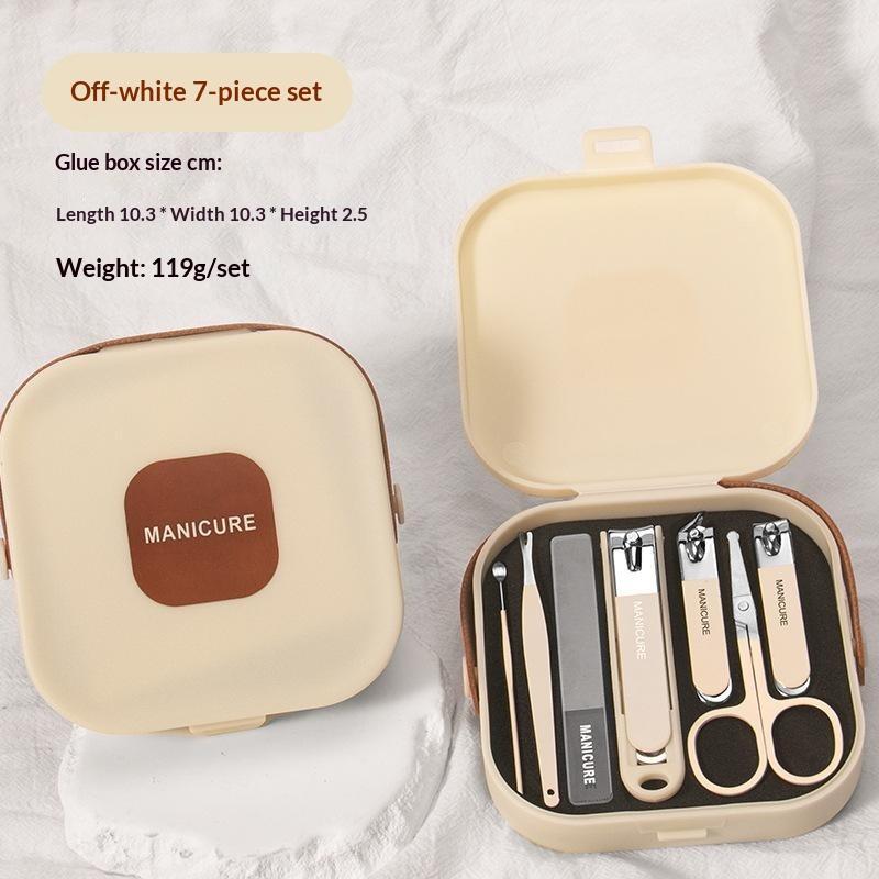 Anti Splash Nail Clipper Manicure Pedicure Set 5/6/7/8 Pcs Portable Durable Nail Scissors for Personal Nail Grooming