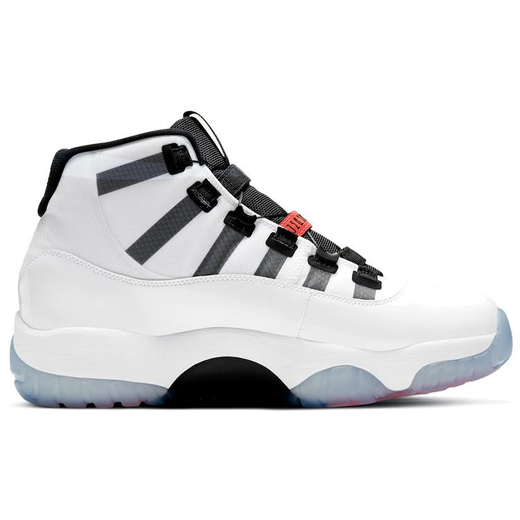 Jordan Air Jordan 11 Adapt Ch Mid top Vintage Basketball Shoes Men's Black White Red Asian Version DD3522-100