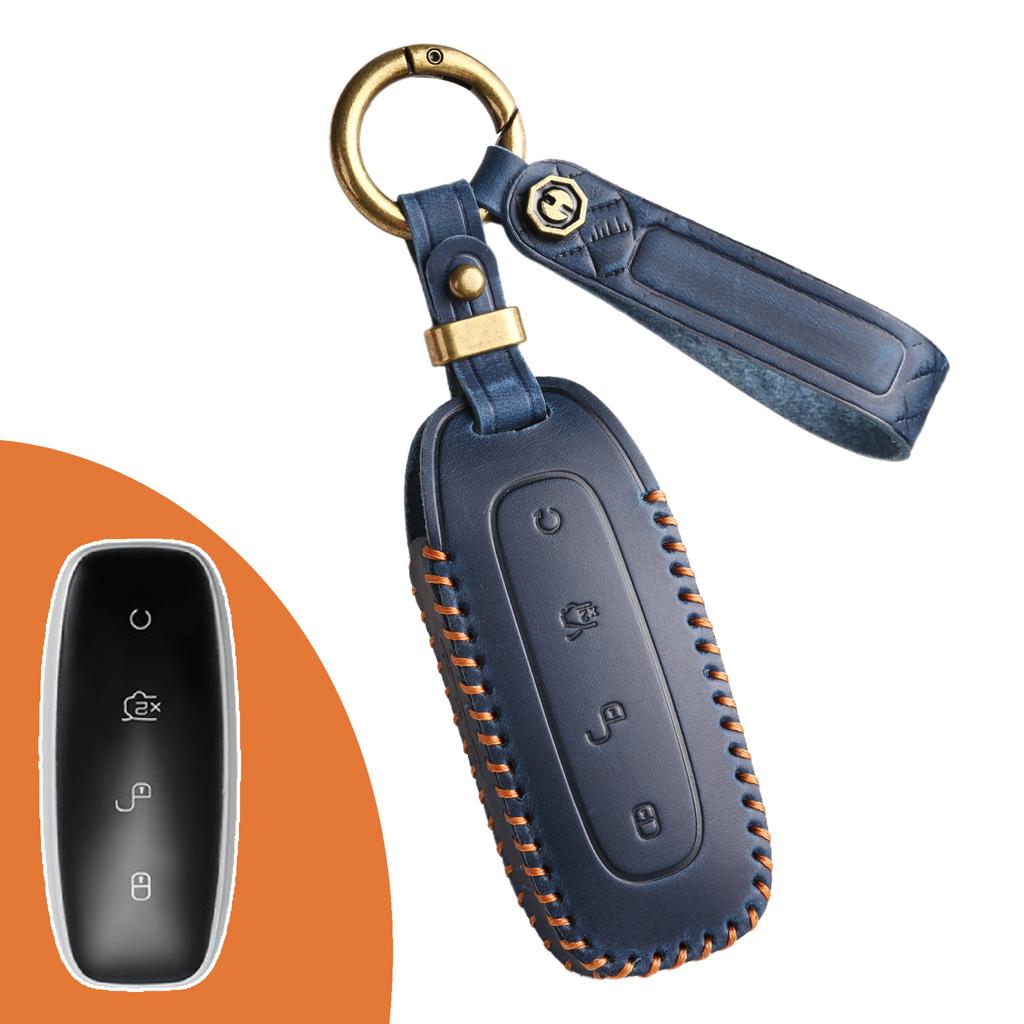 Applicable Tengshi D9 Key Cover Dm-I Case Ev Tengshi D9 Special Car Key Bag Buckle Genuine Leather Men