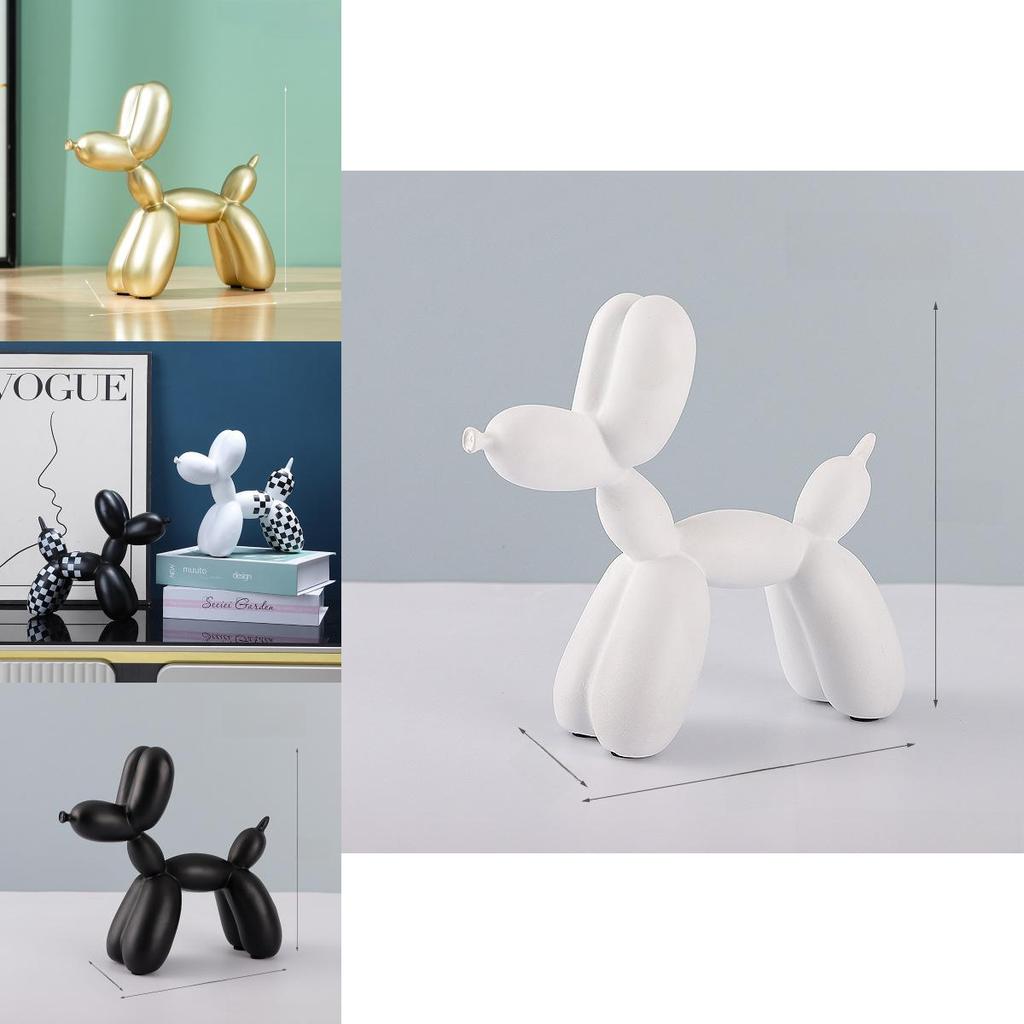 Estatua Minimalista de Perro Globo de Resina para Mueble de TV Mesa de Bar Decoración de Fiesta