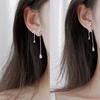 925 Silver Earrings Woman Zircon Flower Tassels Piercing Luxury Earrings Vintage Jewelry Argent 925 Prevent Allergies