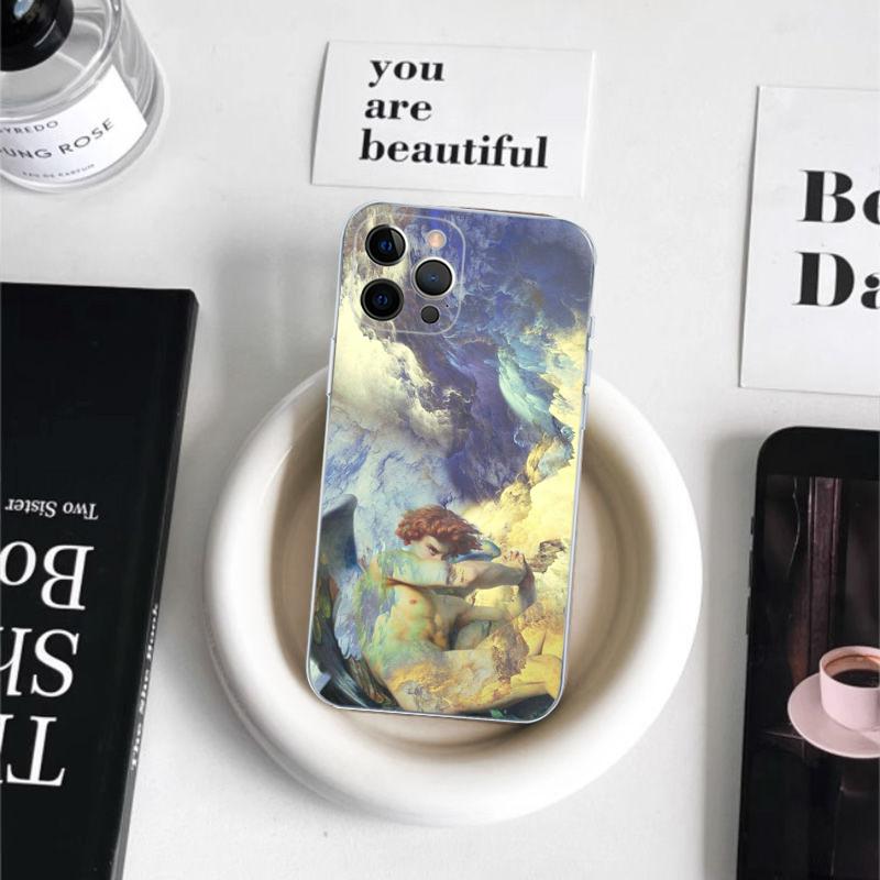 

Fallen Angel Alexandre Cabanel Phone Case For iPhone 16 15 14 11 12 13 Mini Pro XS Max Cover 6 7 8 Plus X Funda Shell iPhone 13 mini