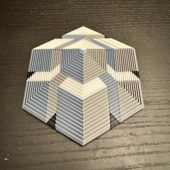 Hexagon Twist Illusion Toy Anxiety Stress Relief 3D Printed Hexagon Fidget Toy Adults Portable Travel Hexagon Decompression Toy