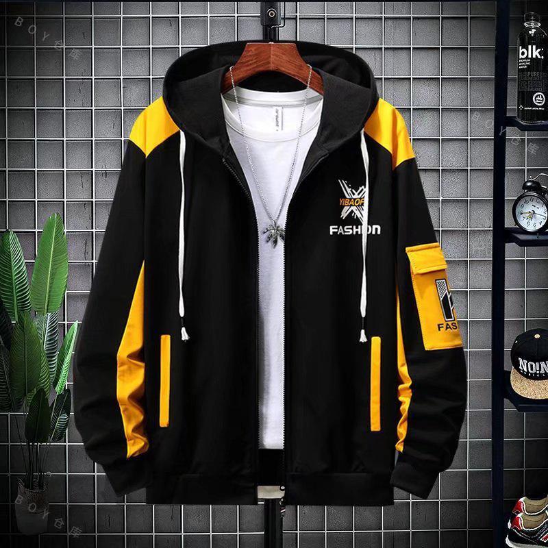 

Мужской модный кардиган с капюшоном – Повседневная куртка для подростков и студентов на весну/осень (2021) L