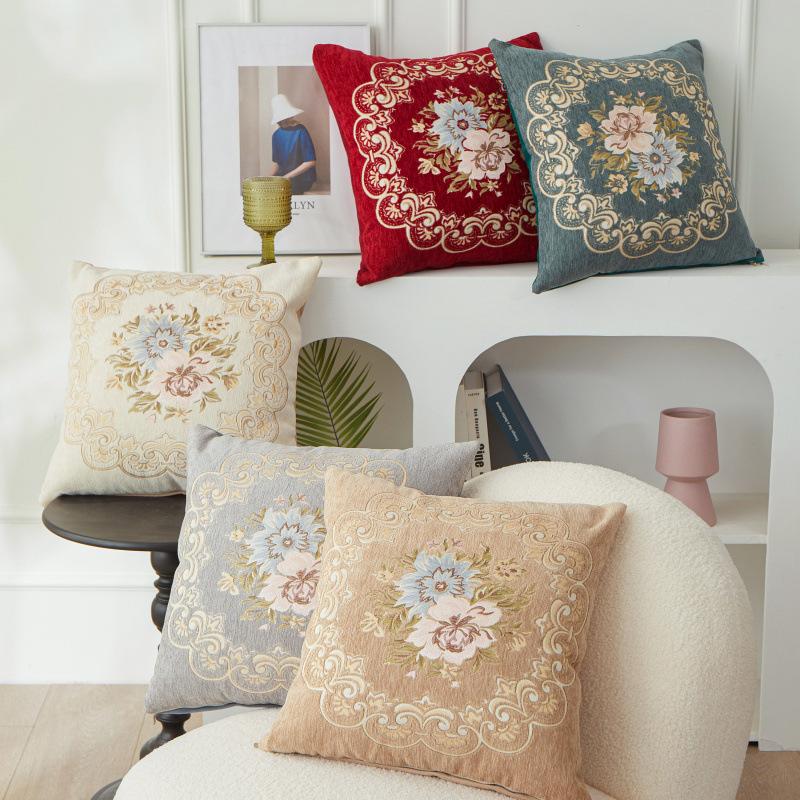 Modern Simplicity Style Cushion Cover Gorgeous Printed Home Sofa Decoration Pillowcase Beautiful Peony Flower Series Pillow Case