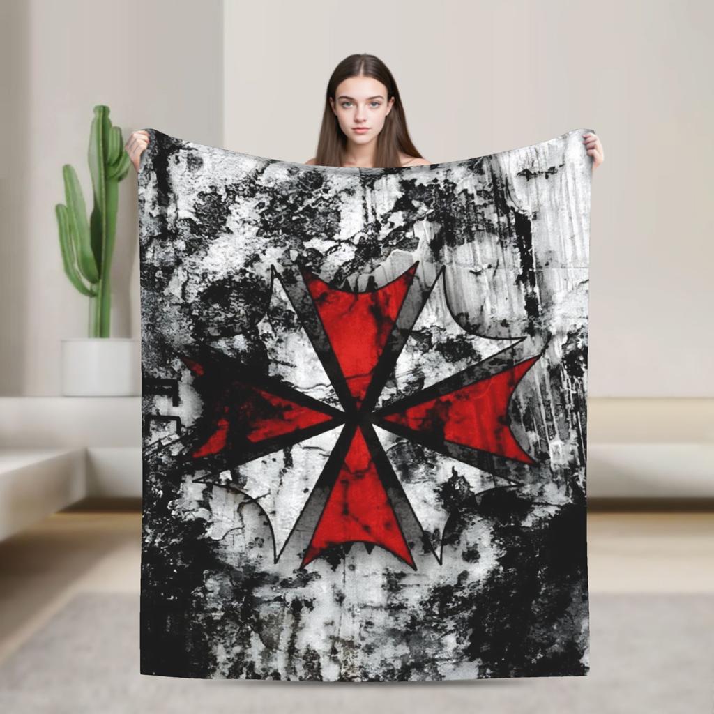 Resident Business Umbrella Corps Eviled Blankets Flannel Awesome Warm Throw Blankets for Bedspread Decoration