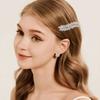 Gifts Zirconia Hair Clip Shining Rhinestone Spring clip Elegant Side Clip  Party Banquet