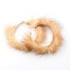 Girls Atmospheric Hyperbole Women Mink Hair Fur Oversized Large Pom Pom Big Hoop Earrings for Women 2022