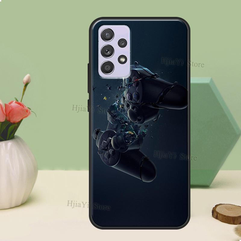 Cool Gaming Controller Case For Samsung A54 A34 A24 A14 A51 A71 A12 A22 A32 A52 A72 A73 A33 A53 A13 Back Cover