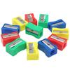 30/60pcs 2.5cm Mini Color Pencil Sharpener Curved Anti-slip Design Plastic Square Pencil Sharpener School Reward Stationery