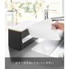 Yamazaki RIN Kitchen Paper Holder, One-Hand Cut, Concealable, Small, Brown, Body: W26.2 X D12.7 X H13.5cm, RIN Paper Holder, Kitchen Storage, 1642