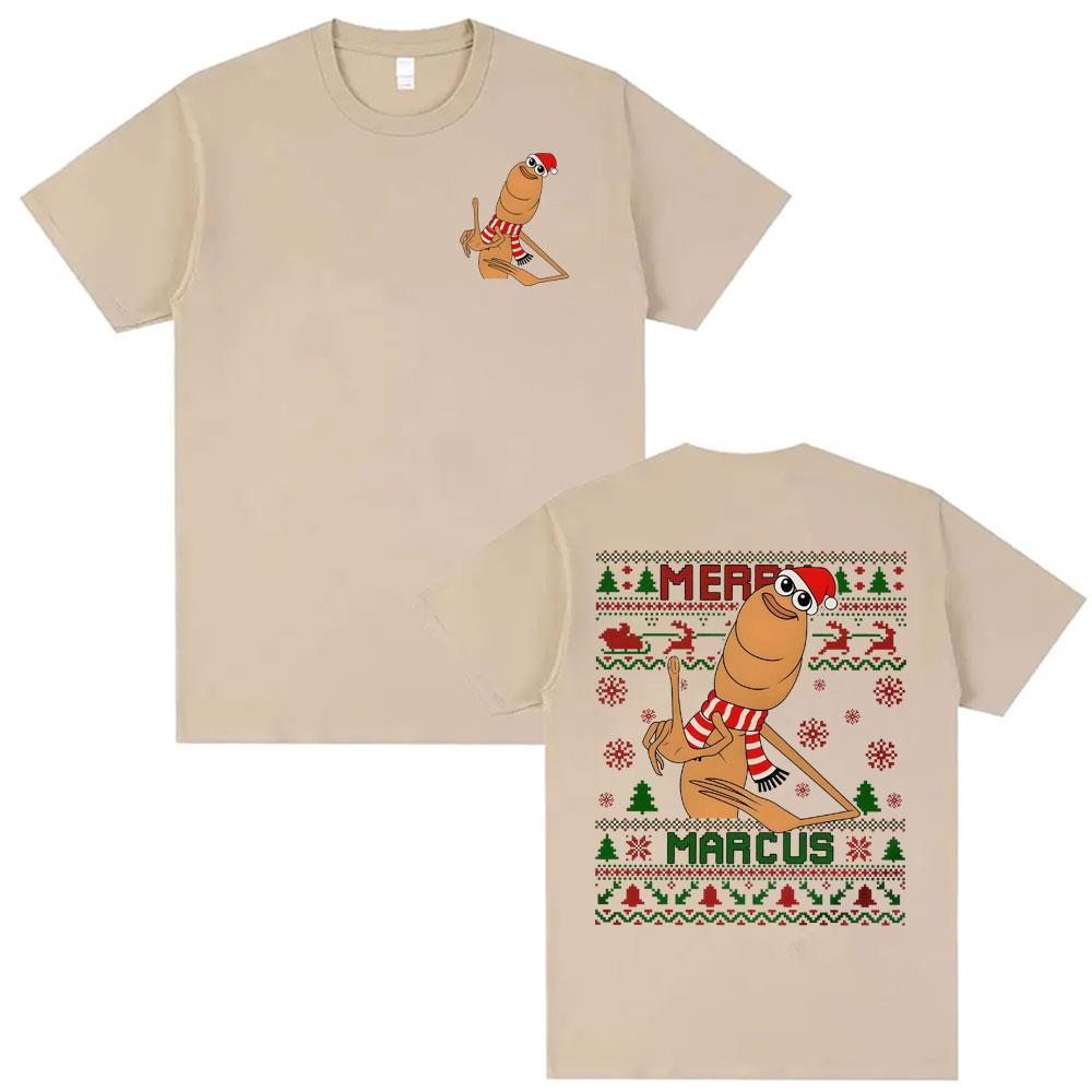 

Fun Marcus Worm Retro 90s Meme T-shirt for Men and Women, Fashionable and Casual Summer Print 100% Pure Cotton T-shirt 4XL