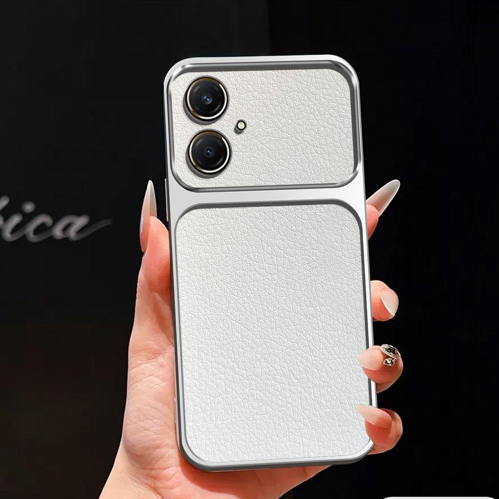 Luxury Faux Leather Case for Vivo Y27 4G Shockproof Big Window