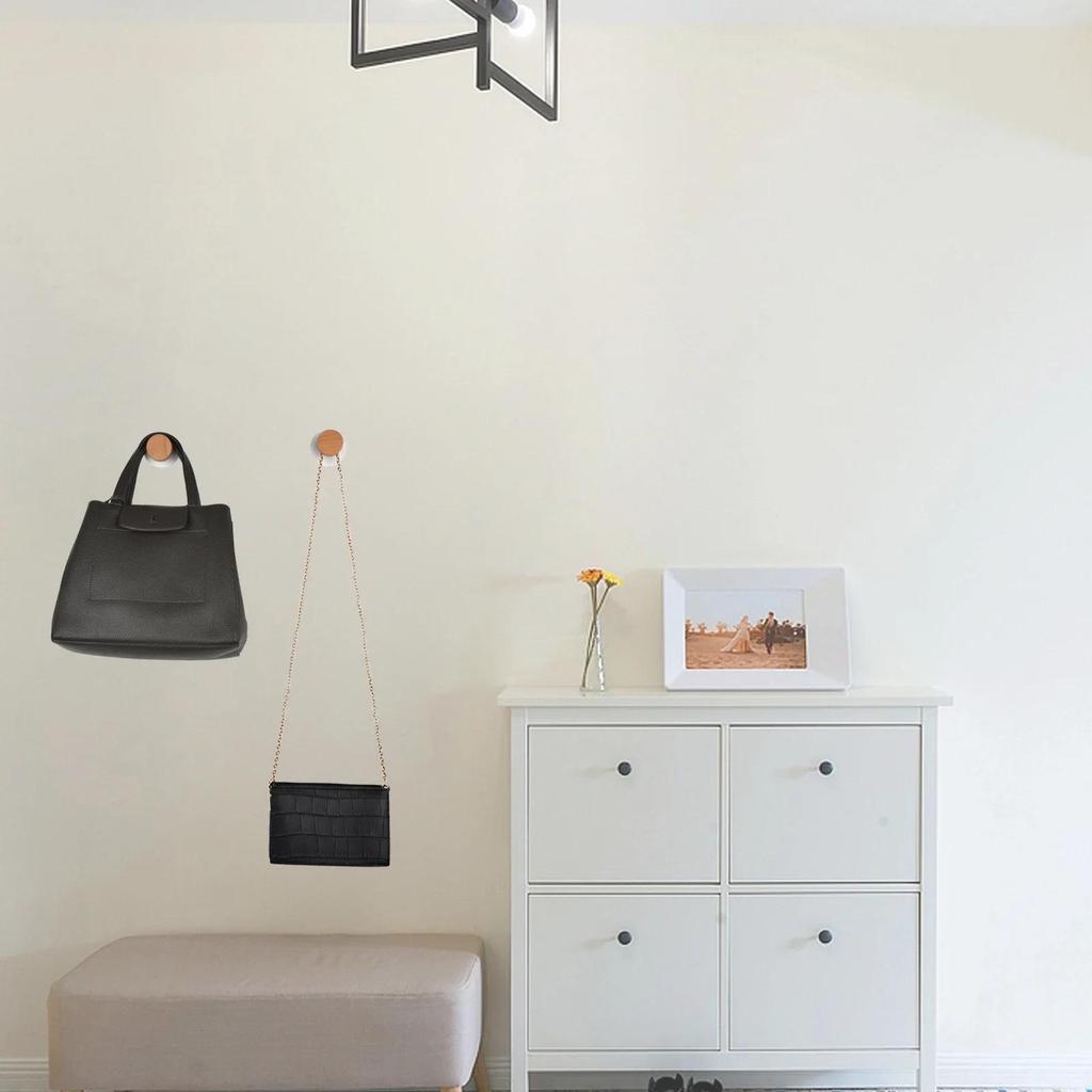 2/4/8/10/20ks Samolepicí Dřevěný Háček Domácí Doplňky Koupelnový Nástěnný Háček Ložnicový Stojan na Kabáty Ručník Klíče Dekorativní Háček Věšák