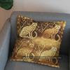 2D Four Cats In Art Nouveau Style Throw Pillow Pattern Cushion Cover Suitable For Sofa Bedroom Car Pillow Cover