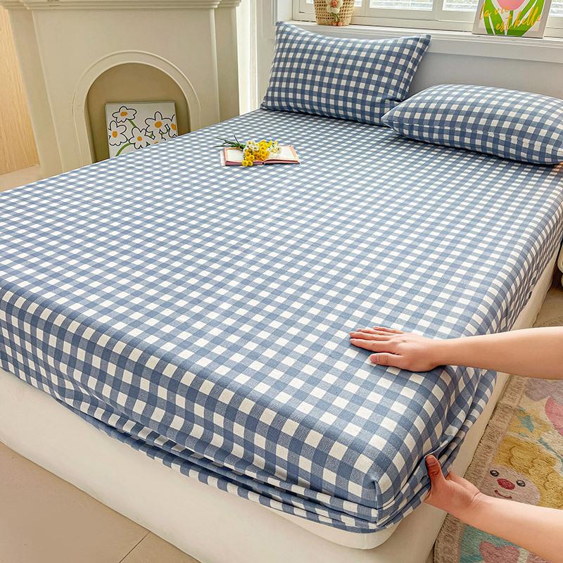 Baumwoll-Bettlaken mit Gummizug Niedliche bedruckte Matratzenauflage für Kinder Cartoon Reine Baumwolle Bettwäsche (ohne Kissenbezug)