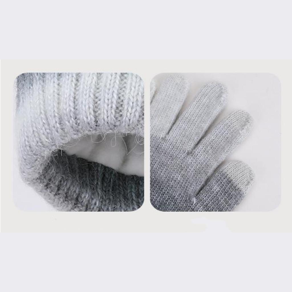 Kinder Mütze, Schal und Handschuhe dreiteiliges Set, für Baby Jungen und Mädchen, Winter Kälteschutz, Fleecegefüttert, Warm, Ohrenschützende Strickmütze aus Wolle