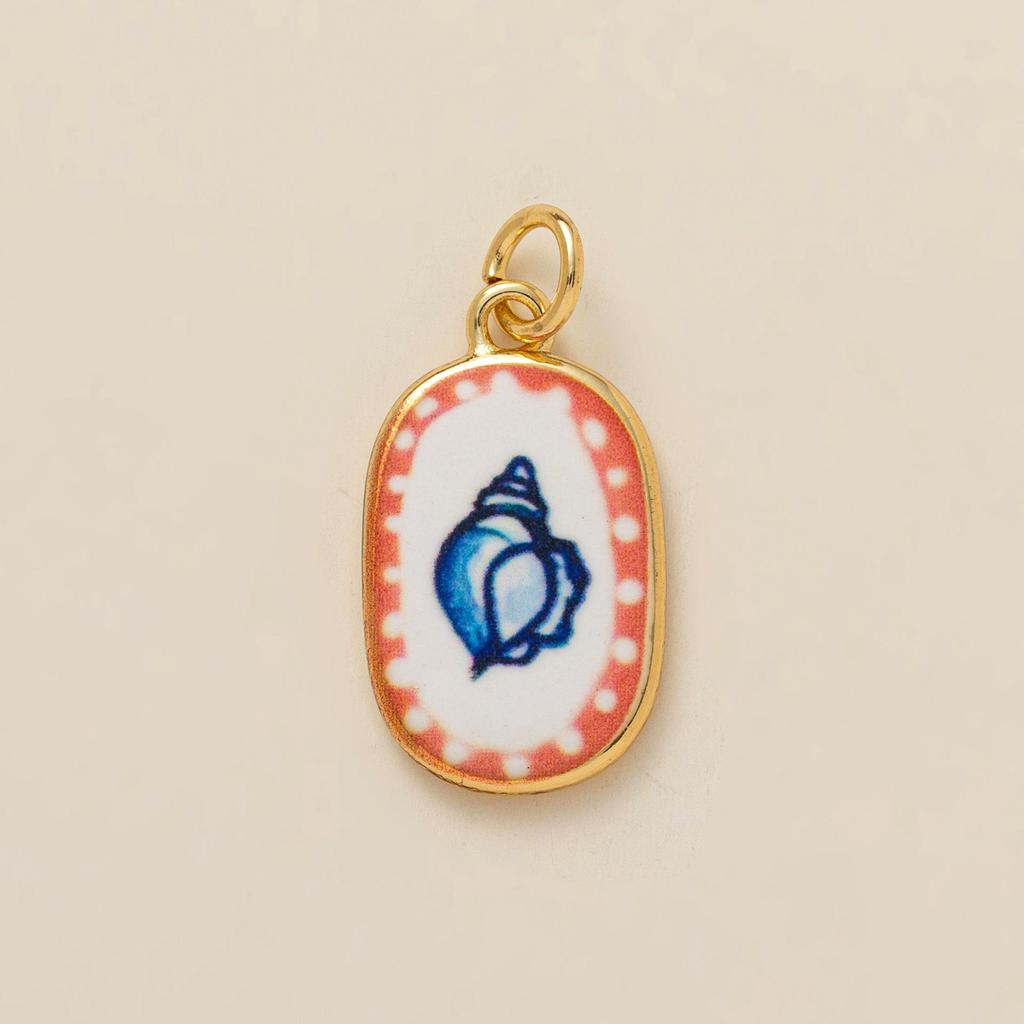 Ceramic Crab, Lobster & Four-Leaf Clover Floral Copper-Plated DIY Jewelry Parts