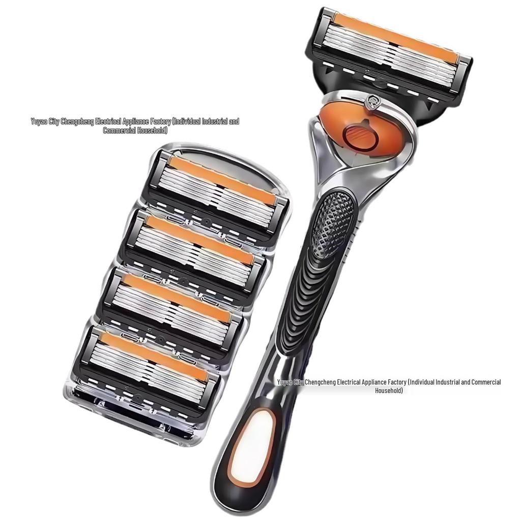 Premium German 5-Blade Manual Razor for Men – Perfect for Face and Bald Head Shaving