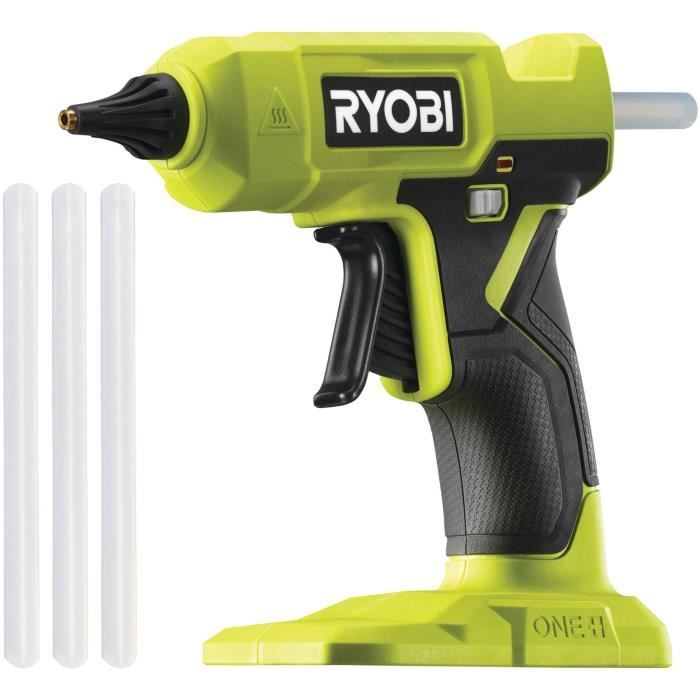 RYOBI - Pistolet à colle 18V ONE+ - chauffe en 3 min - indicateur de chauffe - diam. Bâtons 12 mm - Avec 3 de colle - RGLU18-0