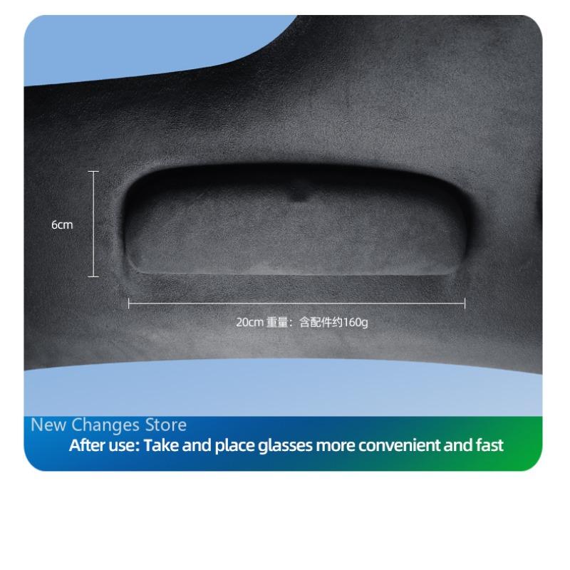 For Zeekr 001 009 X 007 7X 2021-2026 Suede Sunglasses Holder Car Glasses Storage Box Interior Modified Upgrade Parts