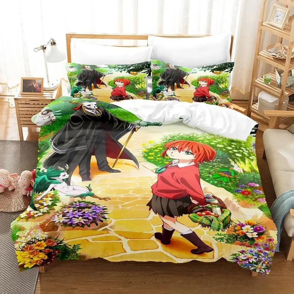 New 3D Print Anime Mahou Tsukai no Yome Bedding Set Single Twin Full Queen King Size Bed Set Adult Kid Bedroom Duvet cover Sets