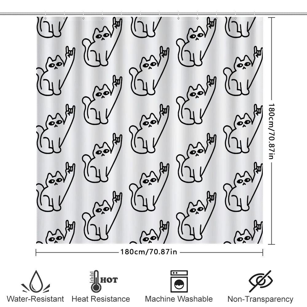 Boho Shower Curtain Abstract Line Art Modern Minimalist Bathroom Decor Nature Pattern Waterproof Fabric Shower Liner