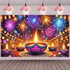 1pc 2D Flat Vibrant Diwali Party Banner - No Electricity Required——sym