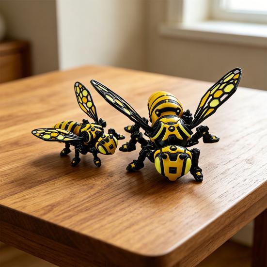 Cyberpunk Bee 3d Printed Ring Crafted From Smooth 8.5 Cm 1 Pc