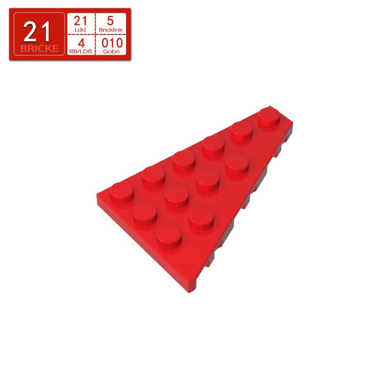 BRICKE 48205 6x4 Right Wedge Plate, LEGO-Compatible Building Block Accessory 50g (~25 pcs)
