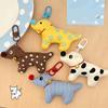 Soft Fabric Puppy Keychain PP Cotton Cartoon Doll Keyring Plush Doll Pendant Hanging Ornaments