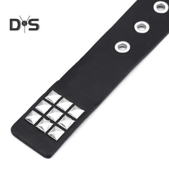 Punk Style Studded Belt Square Rivets Adjustable Straps Rock Waistband Women Girls Gothic Scene Accessories