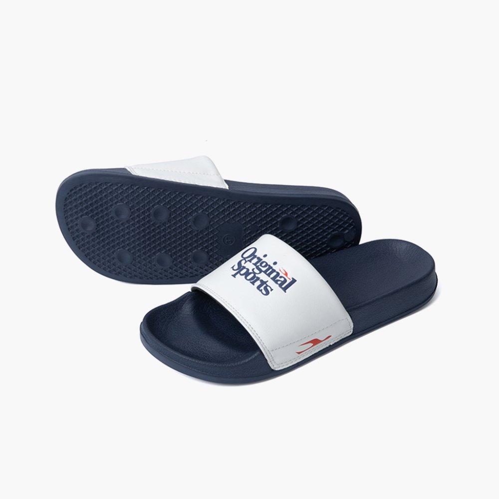 PROSPECS [Original Sports] LOGO SLIDE NAVY, PO0UL24S101, 7000032456, Popular Korean Shoes